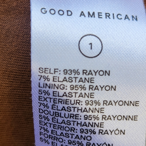 GOOD AMERICAN Womens One Piece Size 1 Small Burnt Orange Rayon Stretch Intimates - Picture 4 of 9